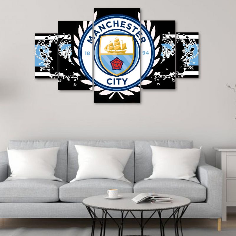 Jual Hiasan Dinding Walldecor Poster Kayu Custom Manchester City 40x70 ...