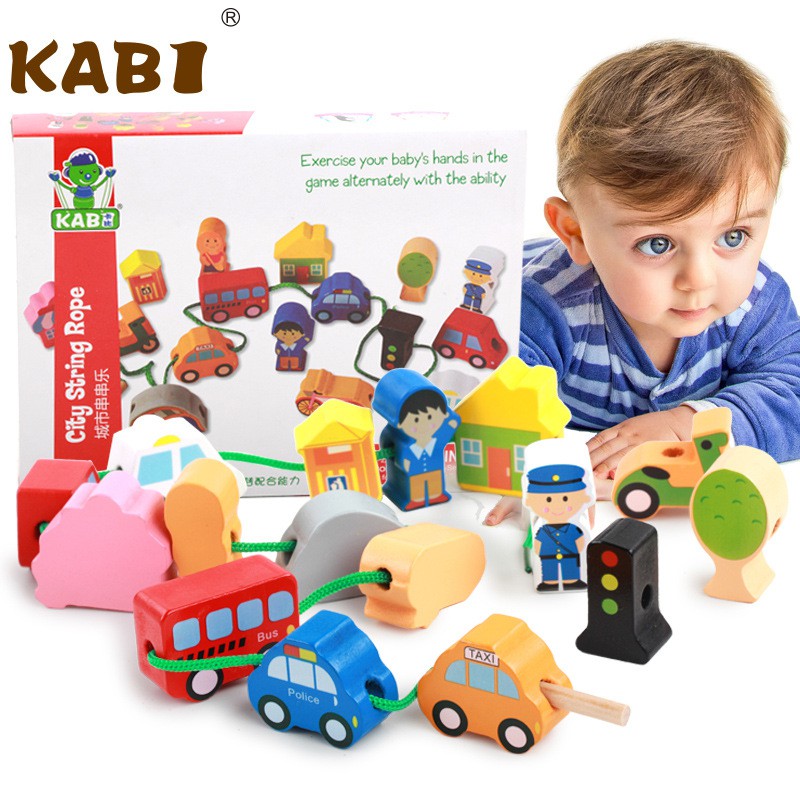 Jual Threading Wooden Toy - Mainan Meronce Kayu Pretend Play Anak ...