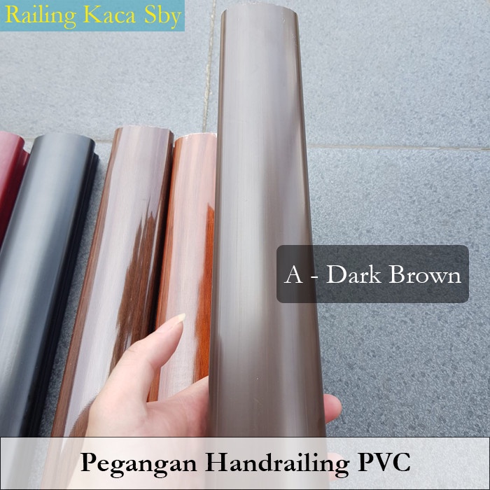 Jual HANDRAILING PVC PEGANGAN RAILING TANGGA WARNA COKLAT TUA | Shopee ...