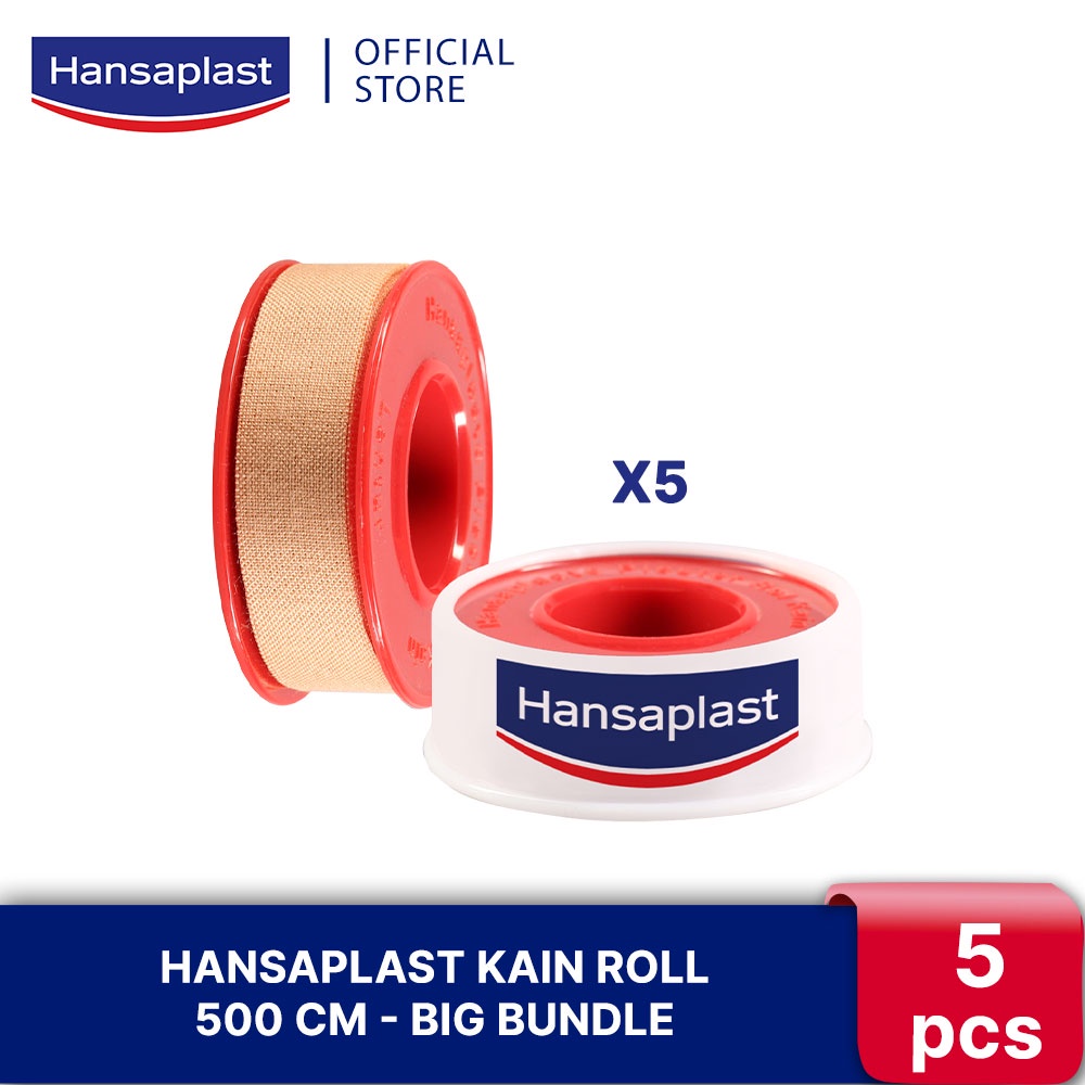 Jual HANSAPLAST Perban Luka Roll Kain 5m P3K Perban Rol - Big Bundle ...