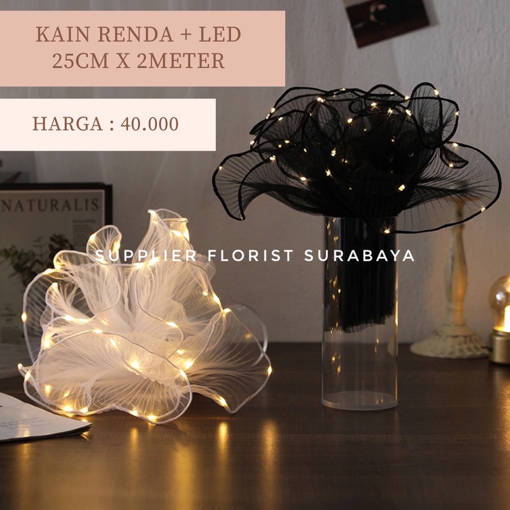 Jual RENDA BUNGA + LED DENGAN 3 MACAM TIPE NYALA LAMPU UNTUK PEMANIS ...