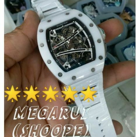 JAM TANGAN COWOK RICHARD MILE RM CERAMIC PUTIH SWISS ETA