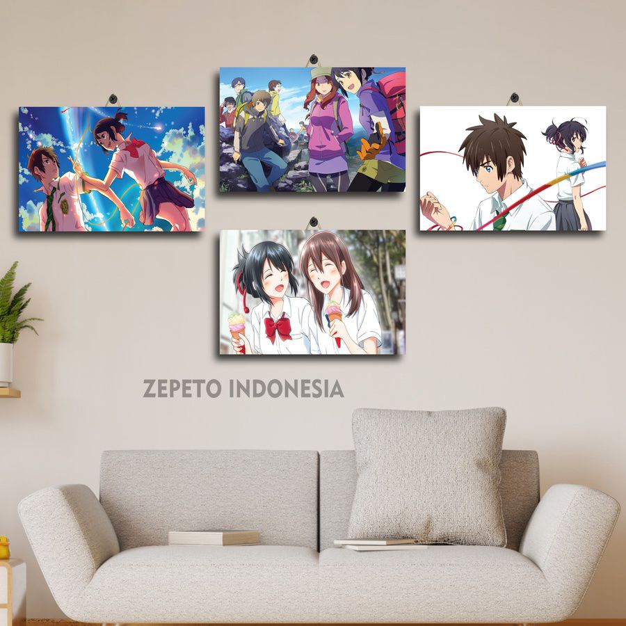 Jual 61-80 PAJANGAN DINDING KAMAR ANIME MITSUHA MIYAMIZU YOUR NAME