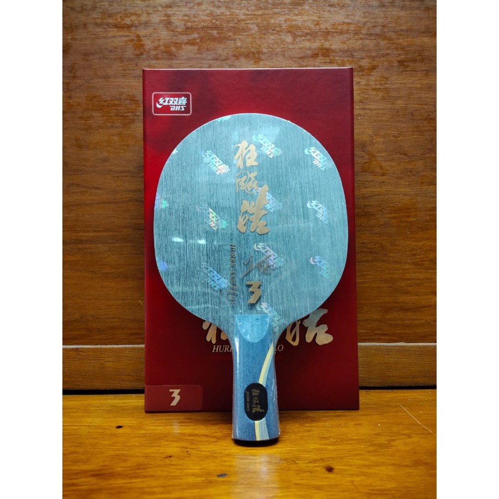 Jual Kayu Bet Tenis Meja Pingpong DHS Hurricane Hao 3 Plus Cover