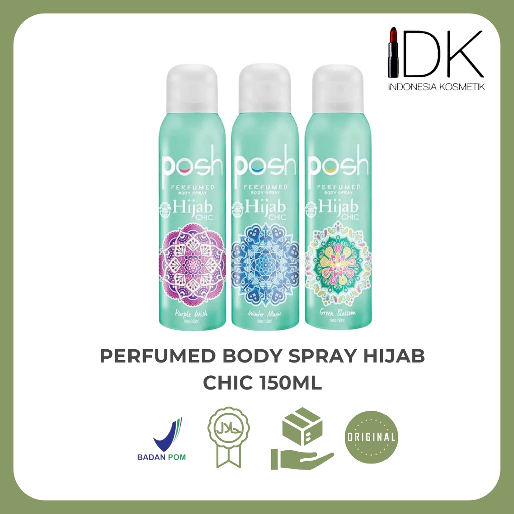 Jual Posh Perfumed Body Spray Hijab Chic 150Ml (Pengiriman Khusus Pulau ...