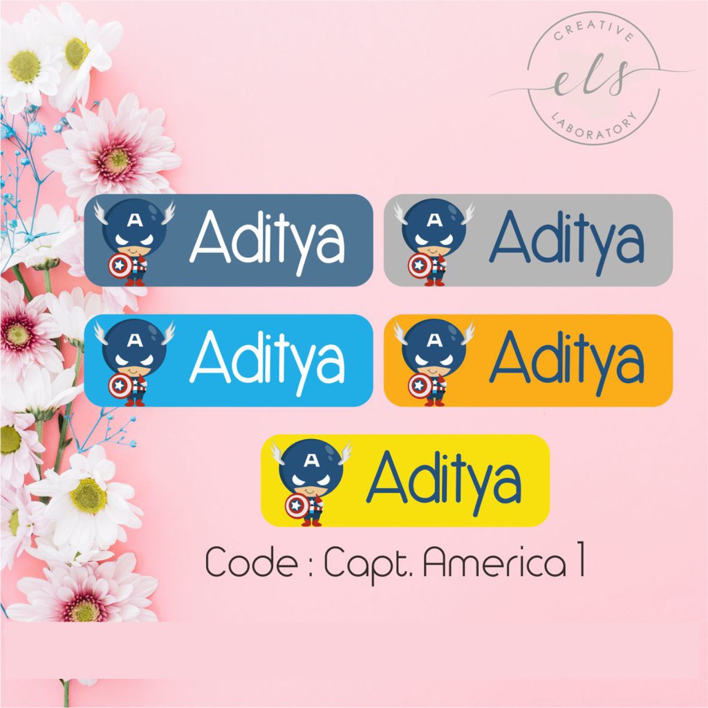 Jual stiker label nama custom waterproof anti air | Shopee Indonesia