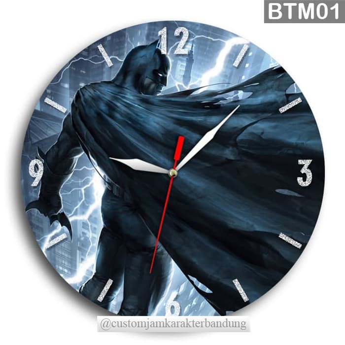Jual JAM DINDING BATMAN KAYU UNIK BTM01 FREE BATERAI - JAM DINDING ...