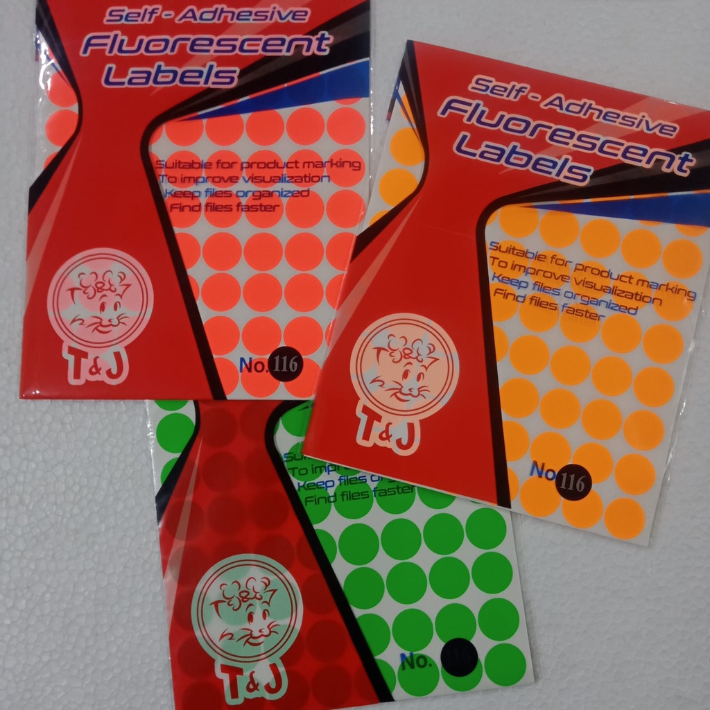 Jual label bulat 116 warna tj, label tom & jerry 116 bulat warna, label ...
