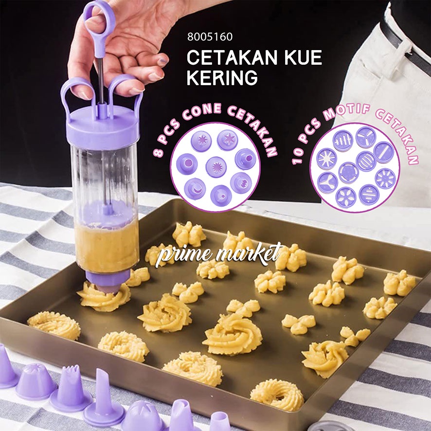 Jual Alat Cetakan Kue Kering Alat Hias Kue 8 cone dan 10 motif cetakan ...