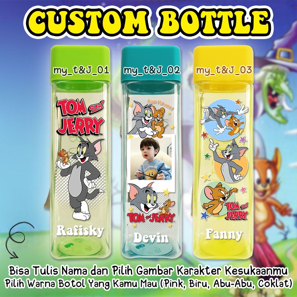 Jual Botol Minum My Bottle Kotak Desain Tom & Jerry Tumbler Karakter ...