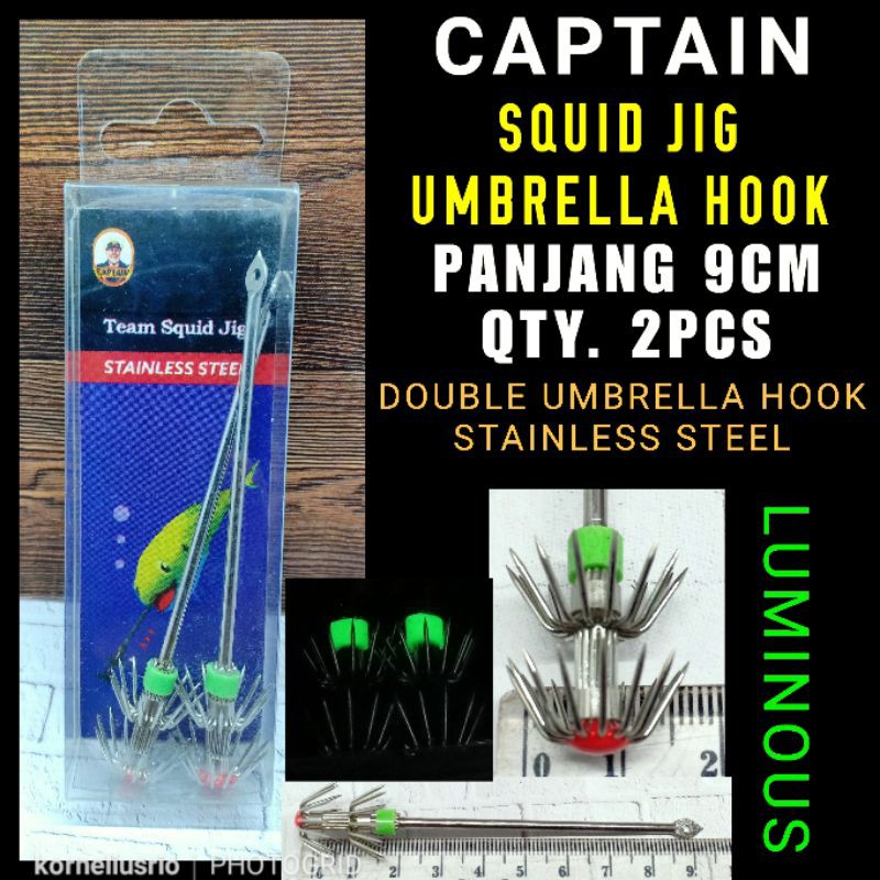 Jual CAPTAIN UMBRELLA HOOK 9CM QTY.2PC STAINLESS STELL PANCING