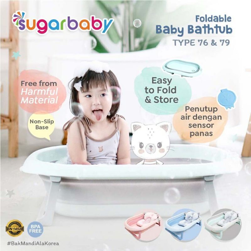 Jual Sugarbaby Foldable Baby Bathtub Dengan Sensor Panas F76&F79 / Bak ...