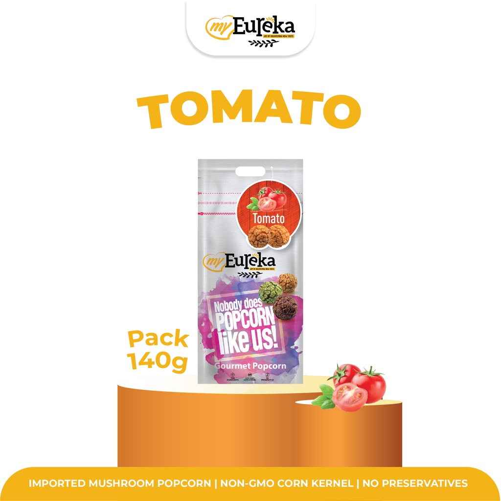 Jual Eureka Popcorn Tomato Sealed Pack 140gr | Snack Cemilan Makanan ...