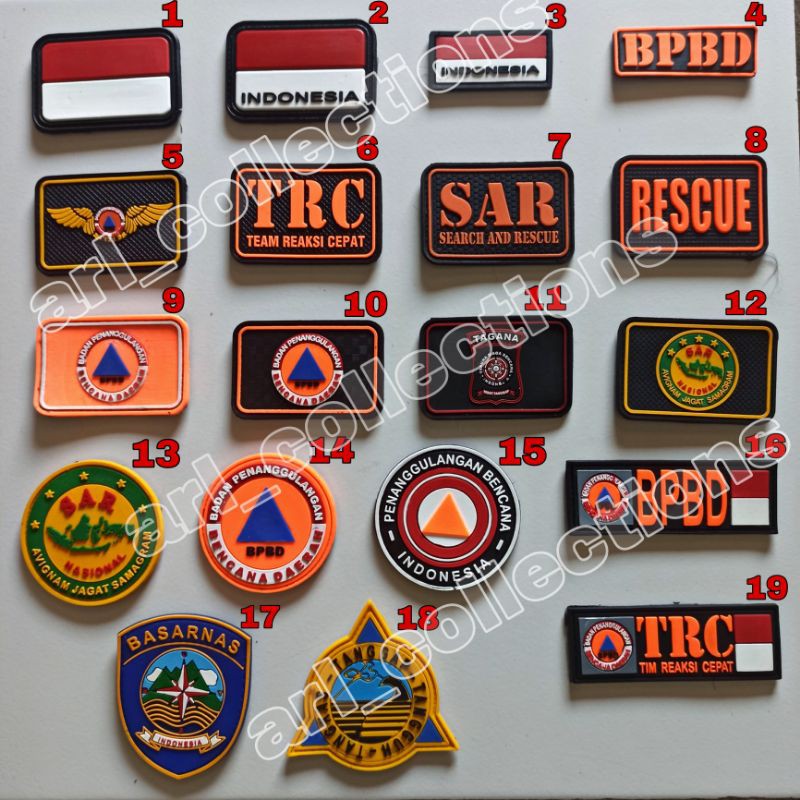 Jual Patch Rubber Logo Bpbdbnpbtimsarsartempelan Emblem Karet