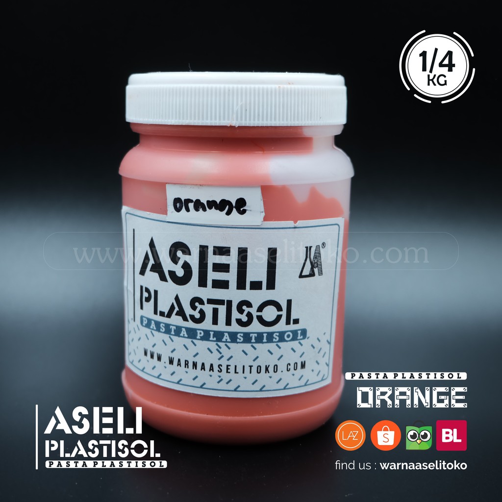 Jual Aseli Plastisol - Orange 1/4 Kg | Shopee Indonesia