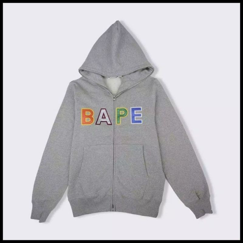 Bape applique best sale full zip hoodie