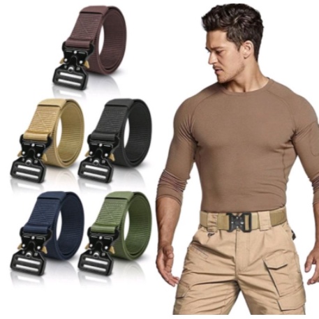 Ikat Pinggang Pria Canvas Sabuk Gesper Men Belt Nylon Tactical H - Baleomol