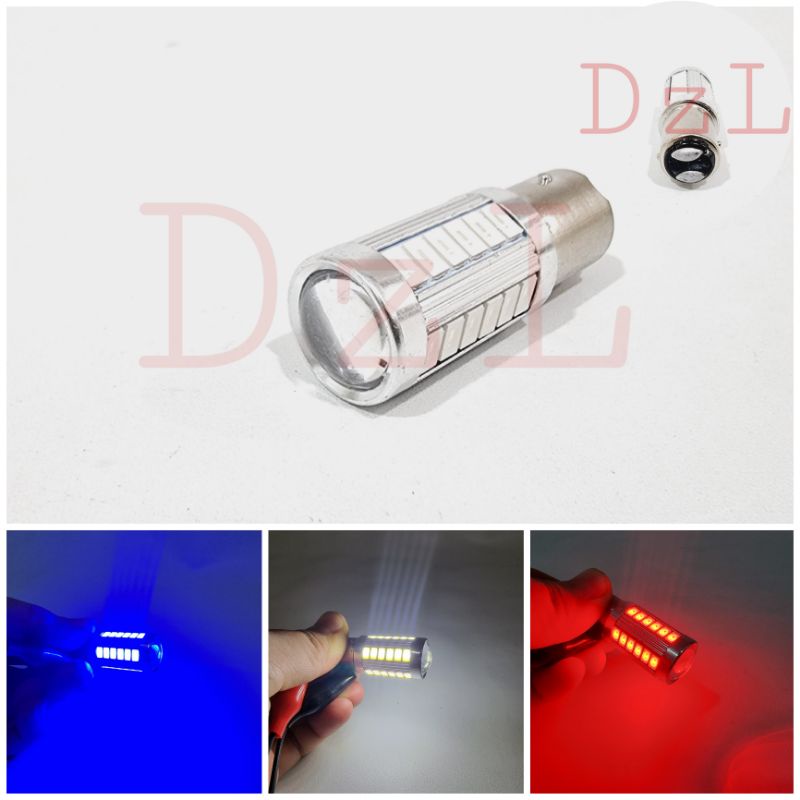 Jual Lampu Rem Led Bayonet 33 Mata Smd 1157 Lensa Stoprem Kedip Dan Diam Motor Mobil Shopee