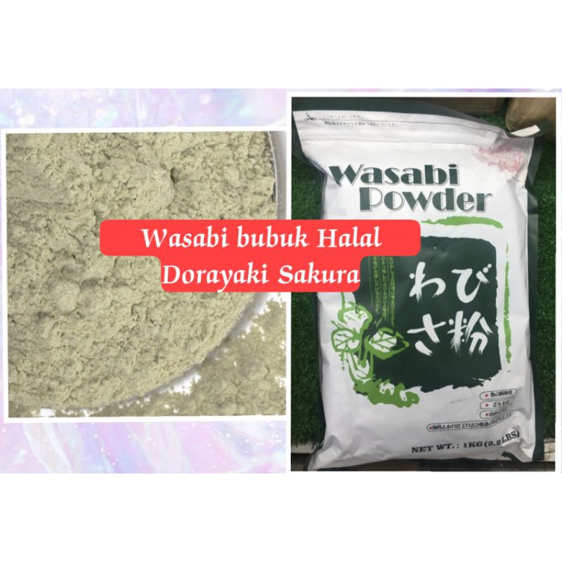 Jual Wasabi powder bubuk halal MUI 50gr 100gr pasta wasabi premium