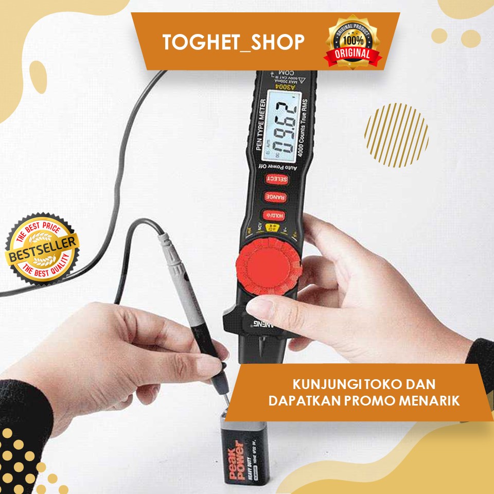 Jual Digital Multimeter Pena Penguji Tegangan Alat Pengukur Arus ...