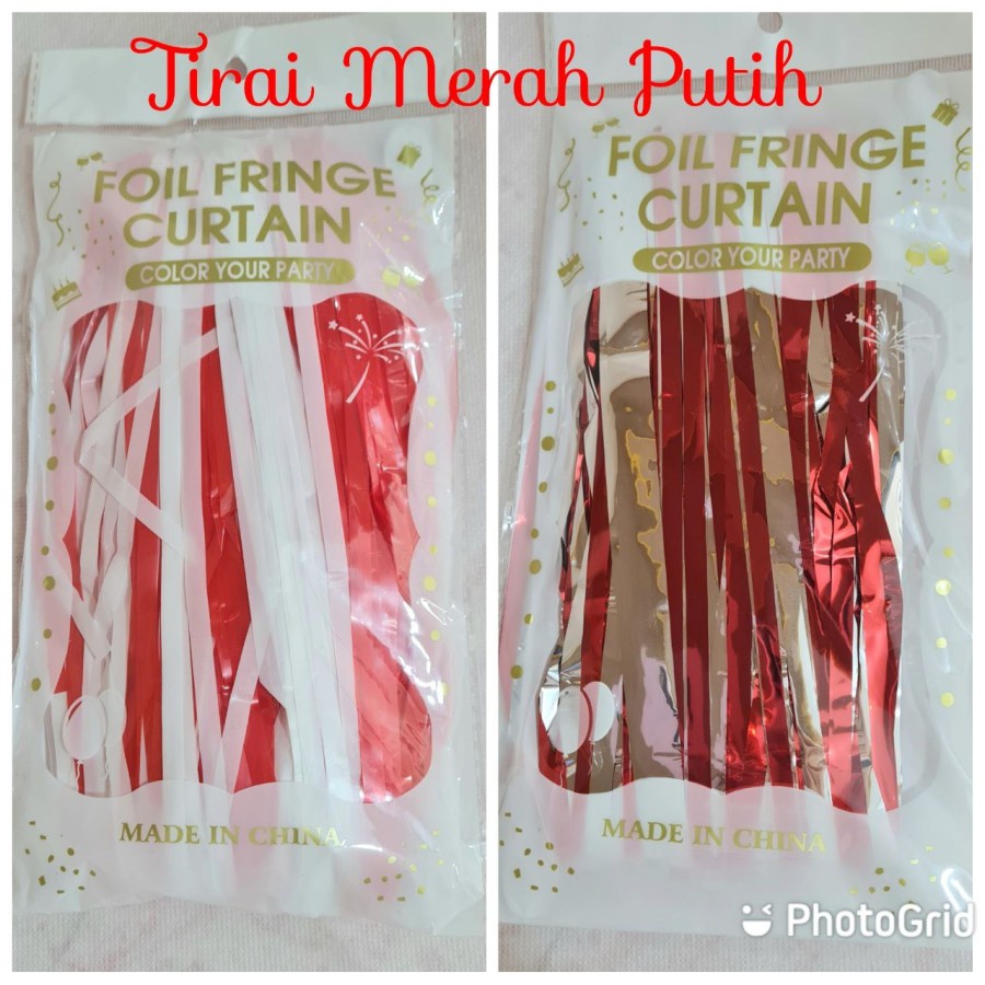 Jual Tirai Foil HUTRI / Backdrop / Dekorasi Ulang Tahun / Rumbai