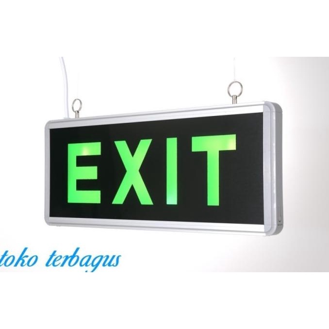 Jual Lampu EXIT LED / Lampu Petunjuk Darurat Emergency EXIT Lamp 2sisi ...