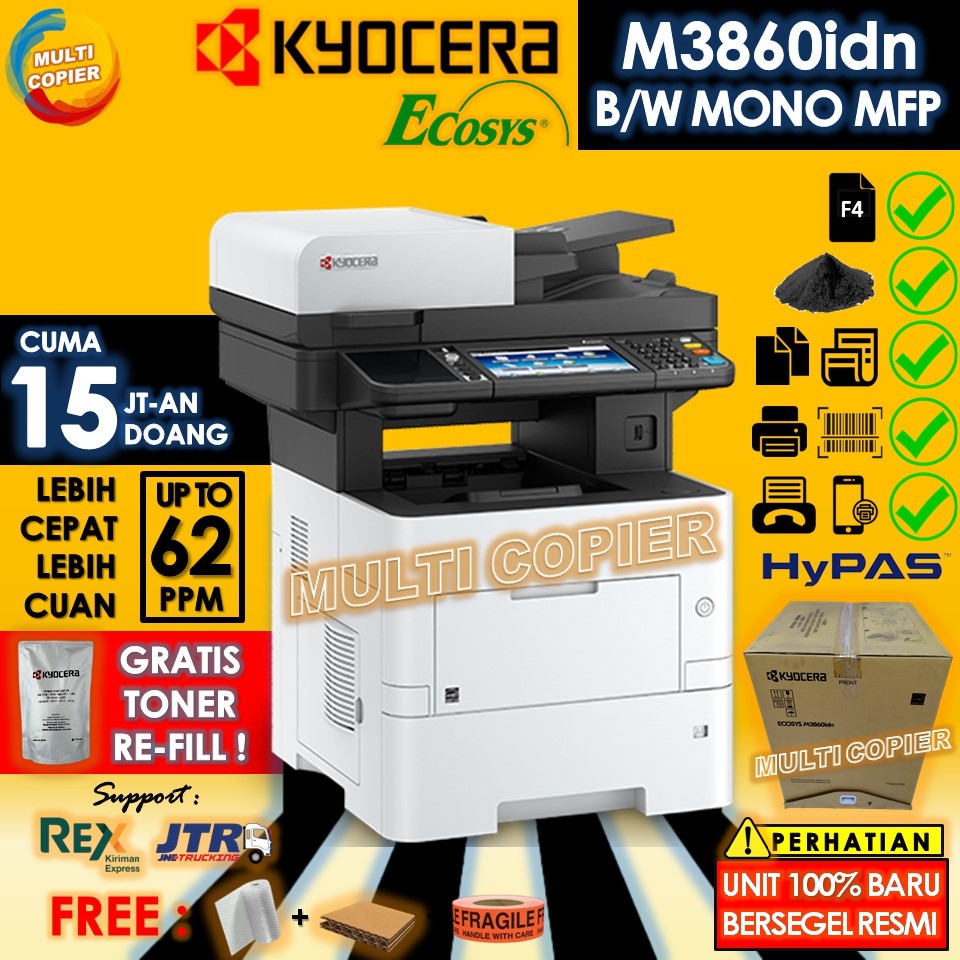 Jual Mesin Fotocopy Kyocera Ecosys M3860idn Printer Laser Jet Low Cost