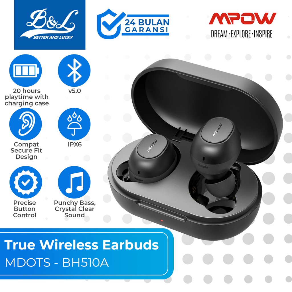 Mpow Earbuds Jual MPOW MDots Earphone Earbuds TWS Bluetooth IPX6