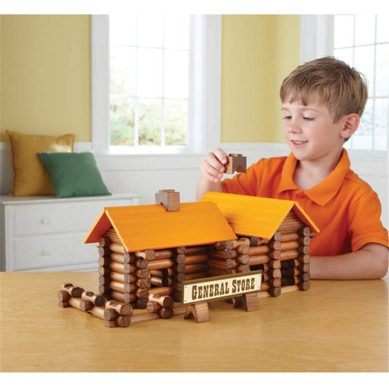 Jual Wooden tree house DIY mainan edukasi anak rumah kayu lumberjax log