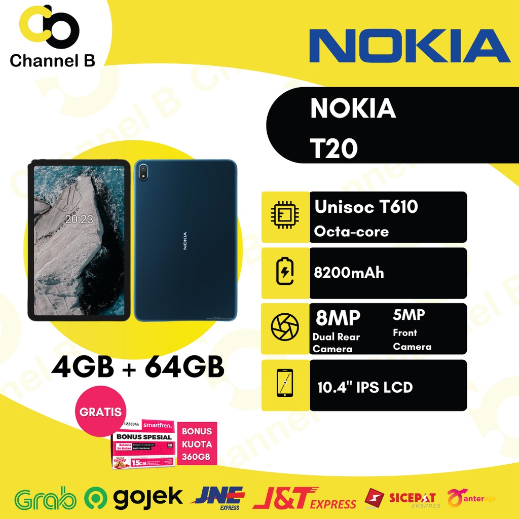 Jual Nokia T20 Tablet - 4/64GB - WiFi Only - Garansi Resmi | Shopee ...