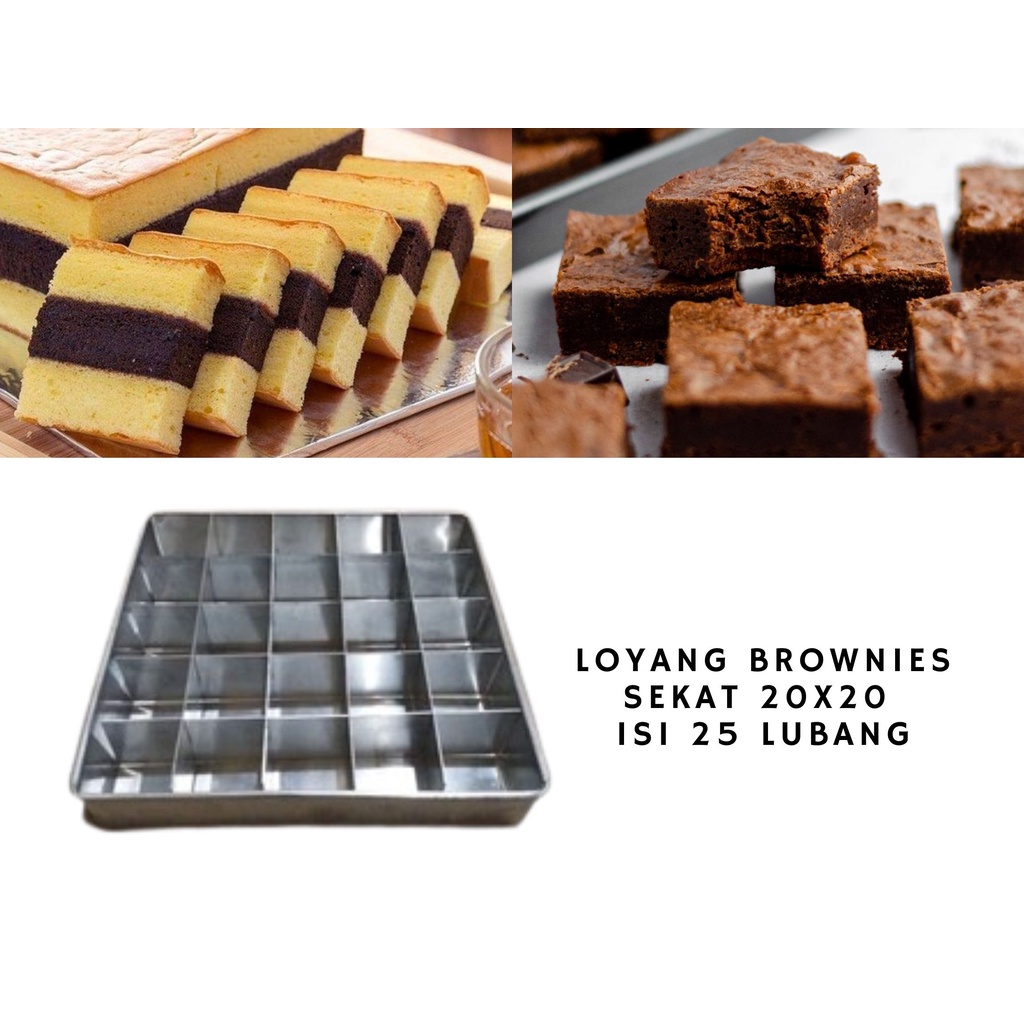 Jual Loyang Sekat Brownies Galvalum 25 Lubang Shopee Indonesia