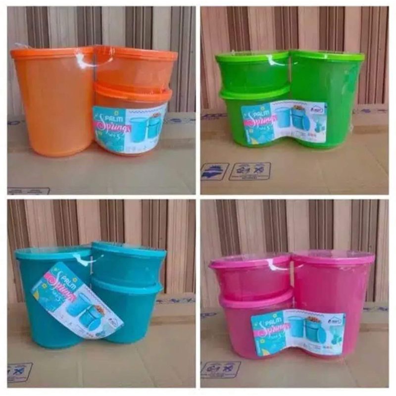 Jual TOPLES KUE SET/ Container Palm Spring Set 3 Pcs Biggy Home ...