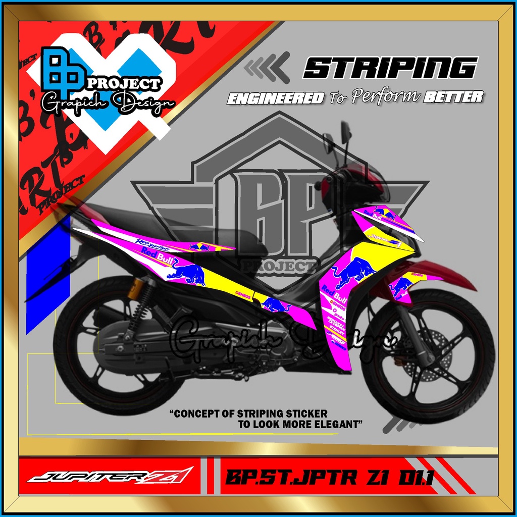 Jual JUPITER Z1 Stiker Motor Sticker Striping variasi List Yamaha ...