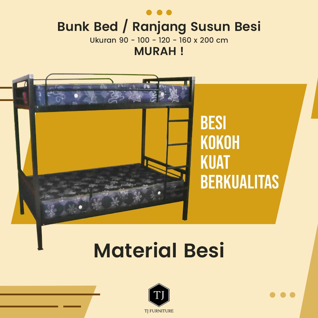 Jual Ranjang Susun Besi / Tempat Tidur Tingkat Besi / Dipan Besi / Bunk ...