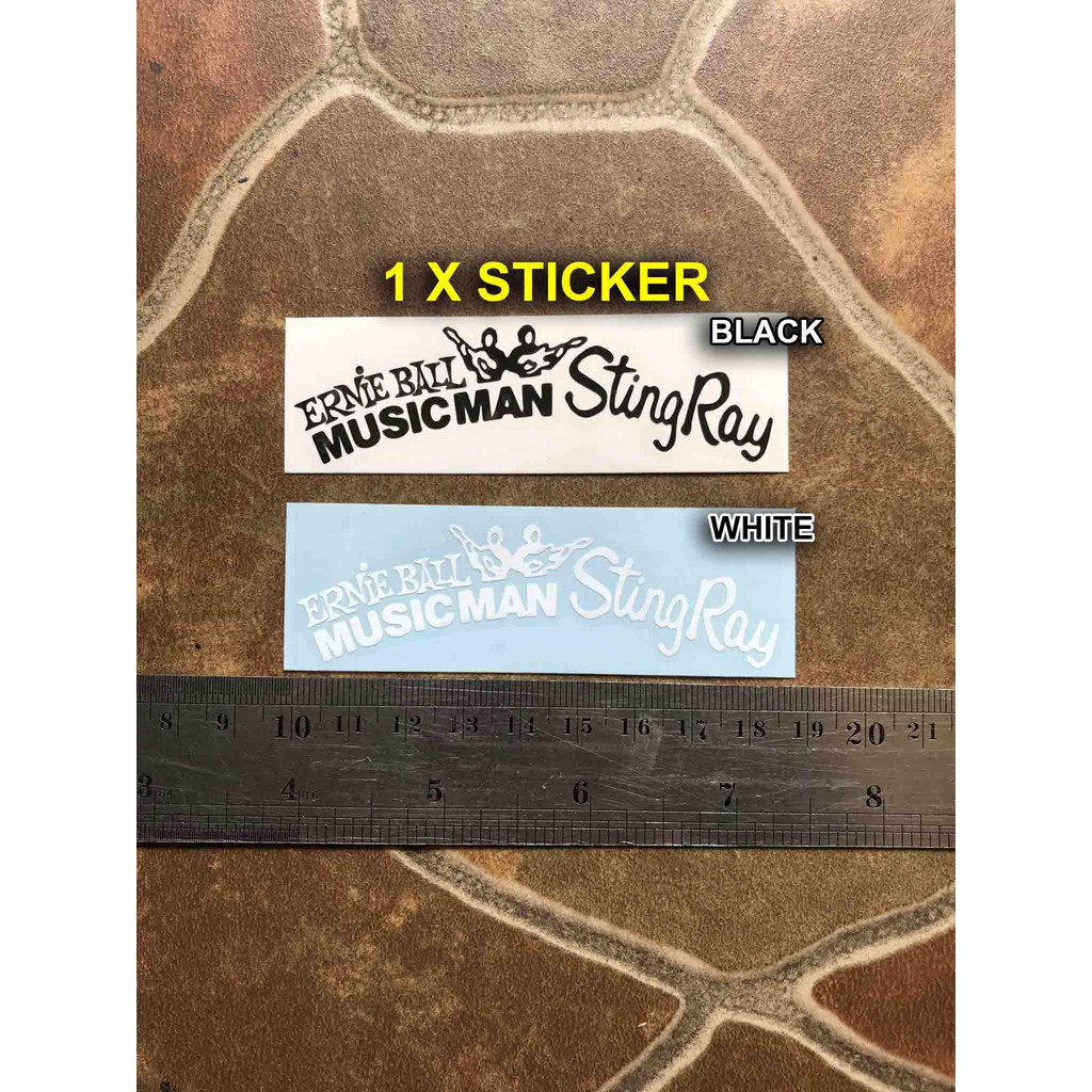 Jual Sticker Tempel Sting Ray Bass Guitar Elektrik Sterling Ernie Ball Musicman Decal Cutting