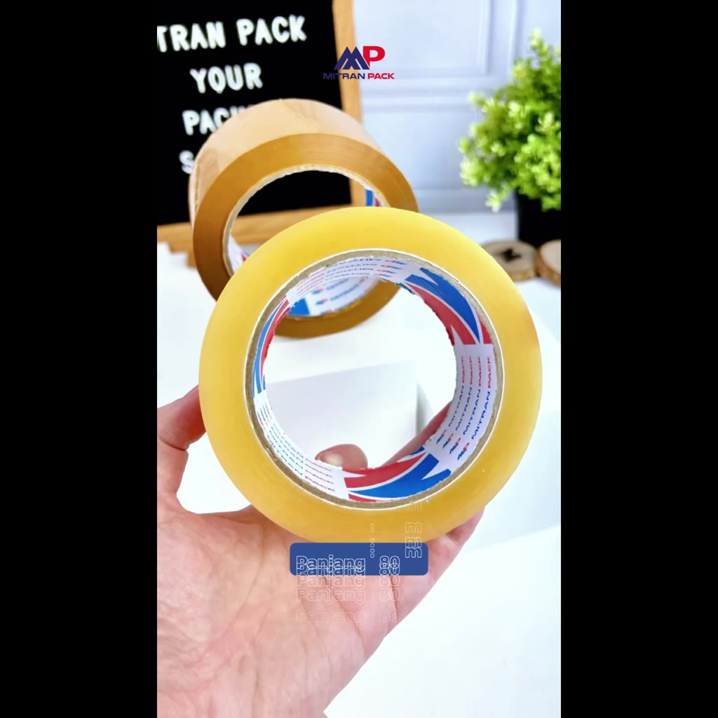 Jual Lakban Mitran Pack Bening / Coklat 48mm x 80 meter / 90 yard x 45 ...