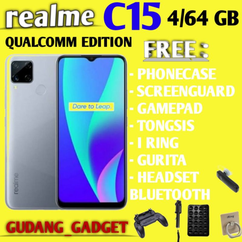 Jual REALME C15 4/64 RAM 4GB ROM 64GB QUALCOMM EDITION GARANSI RESMI ...
