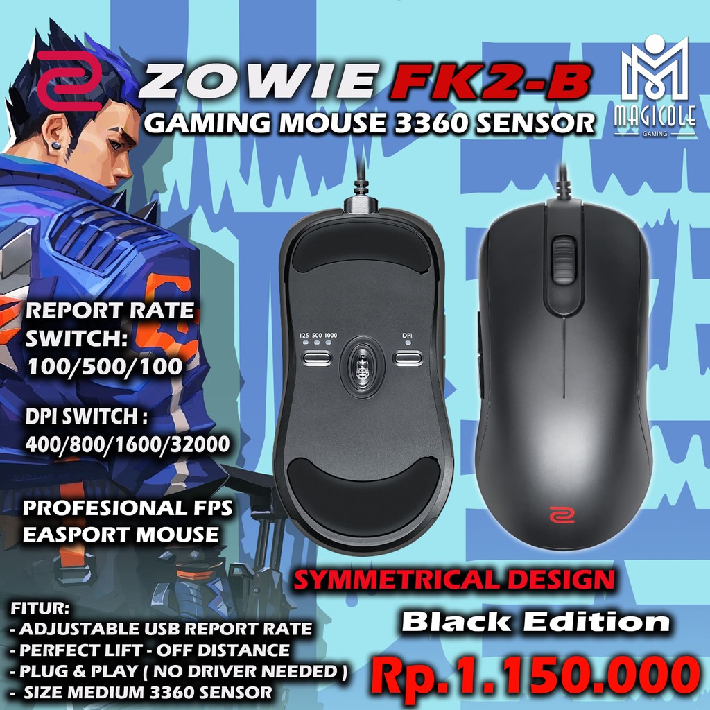 Jual Zowie FK2-B Medium 3360 Gaming Mouse | Shopee Indonesia