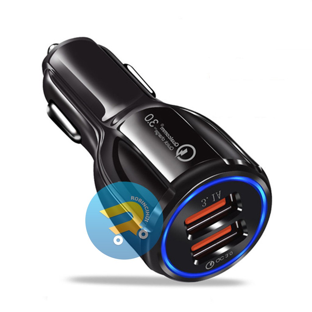 Jual Charger Mobil 2 Port Qc 3.0 3.1A / Adaptor Mobil / Car Charger ...