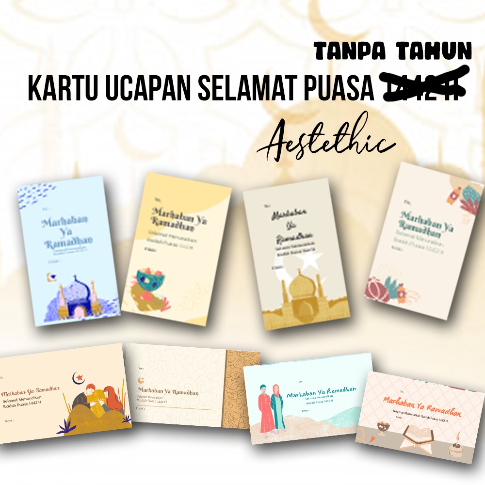 Jual Kartu Ucapan PUASA - Ucapan Selamat Menunaikan Ibadah Puasa 1442 H
