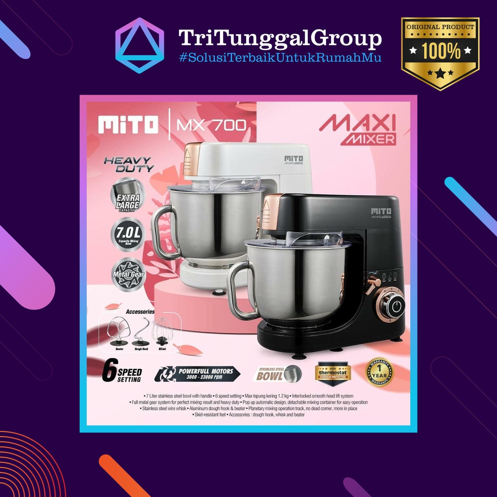 Jual (BAYAR DI TEMPAT) Mito Stand Mixer MX100 / MIXER MITO MX500 / MX ...