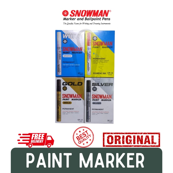 Jual Spidol Snowman Paint Marker Gp Sp Wp Cp Glossy Permanent