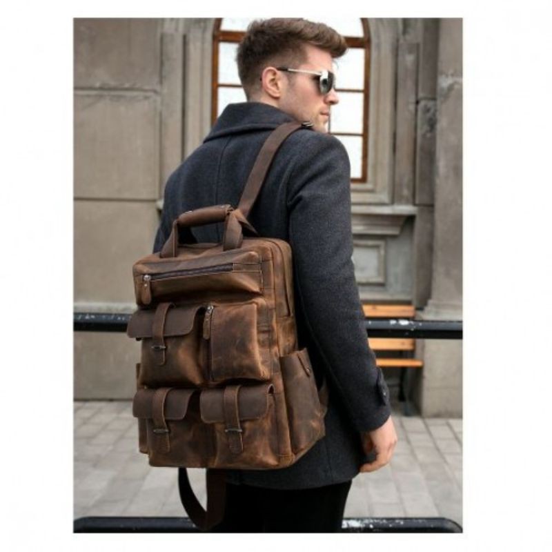 Jual Tas Ransel Backpack Kulit Pria Crazy Horse Leather - Tas Punggung ...