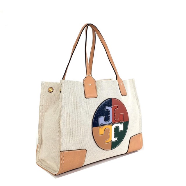 Jual TORY BURCH Ella Colorblock Logo Tote Bag Small | Shopee Indonesia