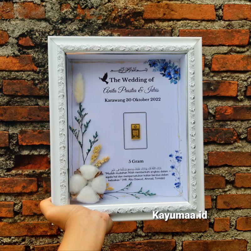 Jual Bingkai Mahar Pernikahan Custom / Frame Mahar / Flower Frame ...