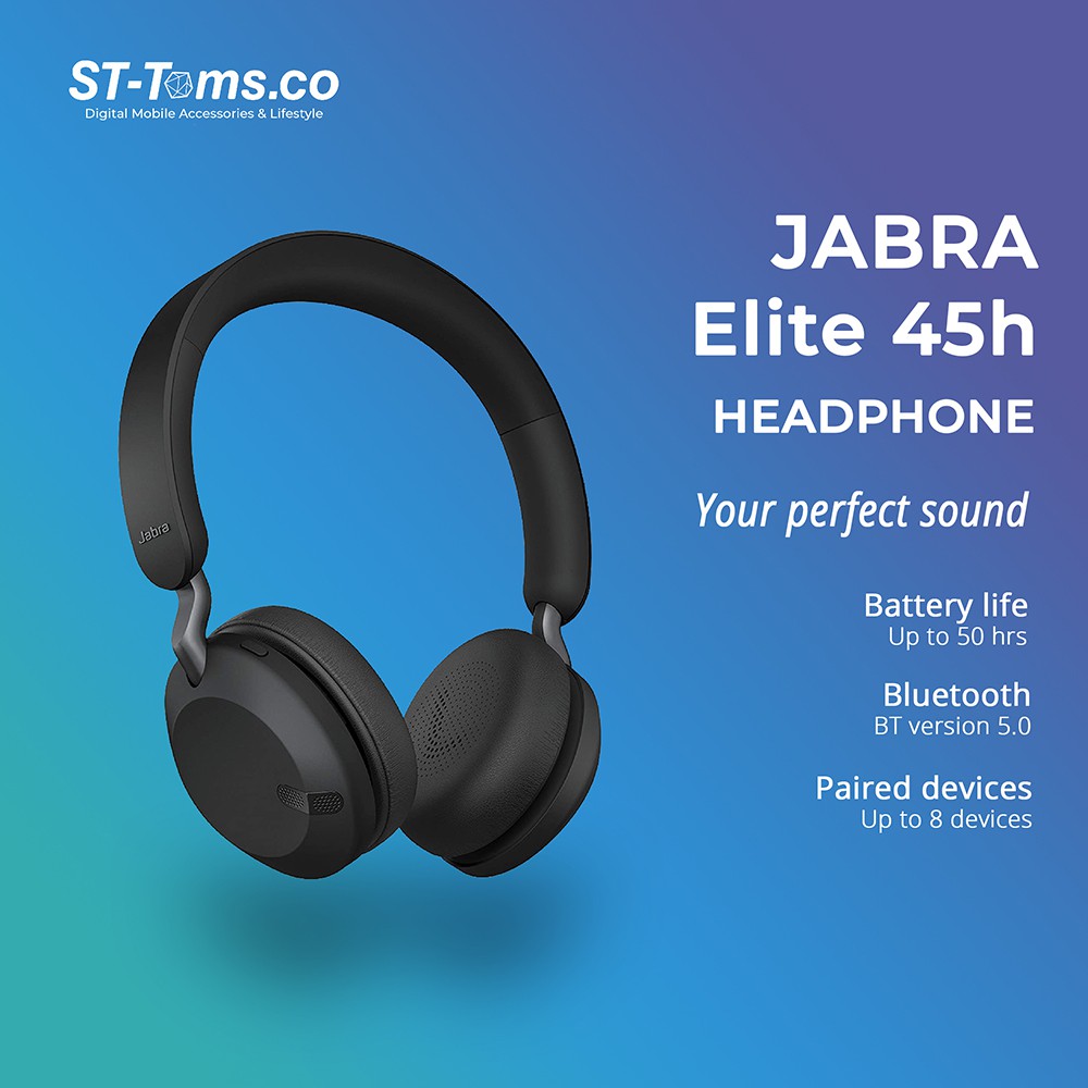 Jual Jabra Elite 45h On Ear Wireless Headphones | Shopee Indonesia
