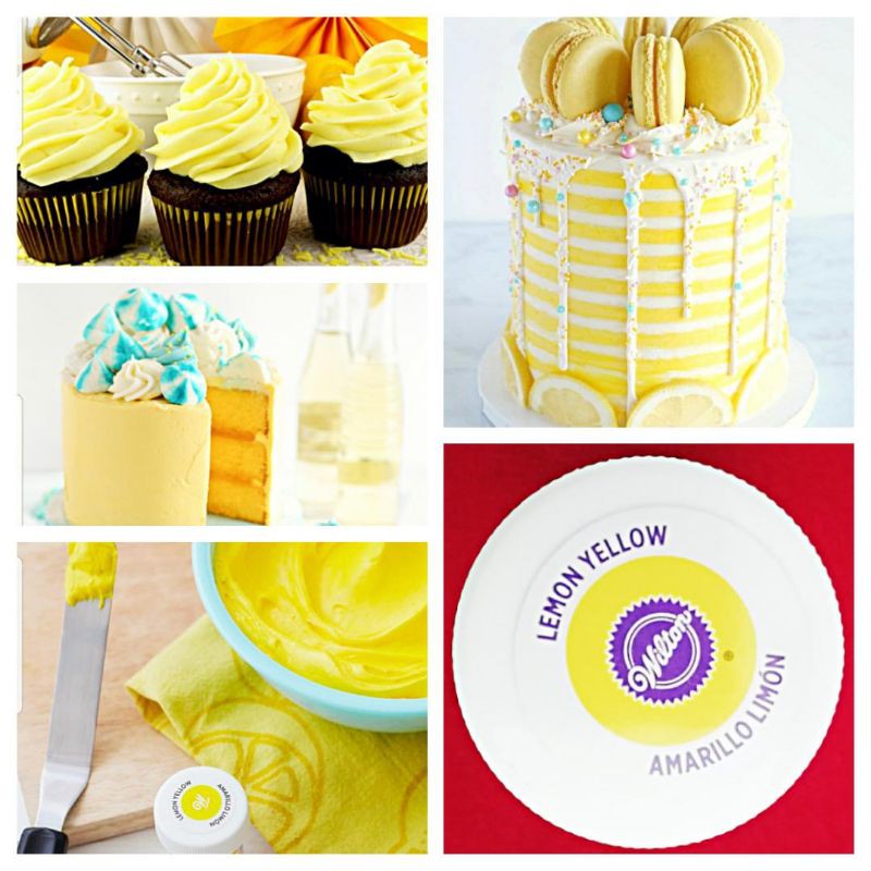 Jual Pewarna makanan wilton warna lemon yellow 14 g food color icing pewarna wilton buttercream ...