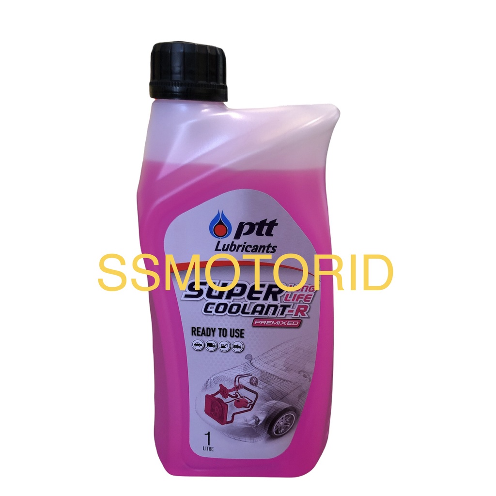 Jual Air Radiator Motor Mobil PTT Super Coolant 1 Liter Merah Pink ...