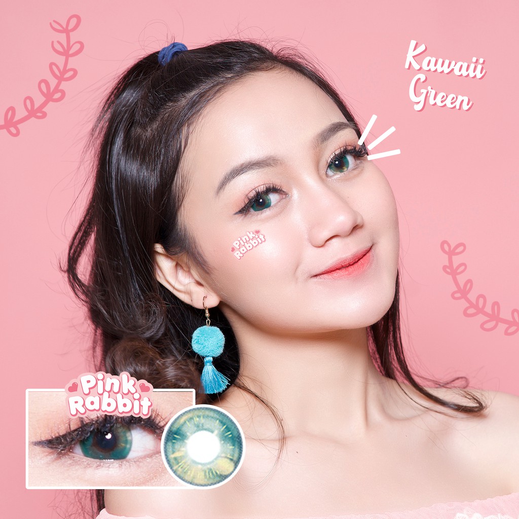 Jual Pinkrabbit Softlens Kawaii Green Normal Shopee Indonesia