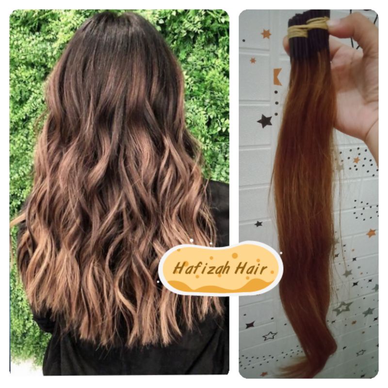 Jual Rambut Sambung Asli | Hair Extension Panjang 60cm Warna asli ...